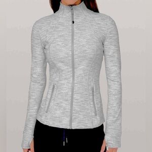 Lululemon define jacket Wee Are From Space Limited edition white grey size 2 EUC